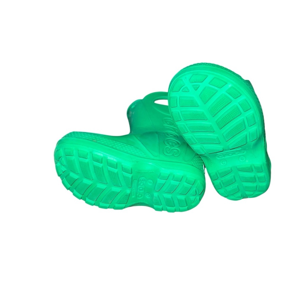 CROCS Bright Green toddler rain boots. - Picture 4 of 5